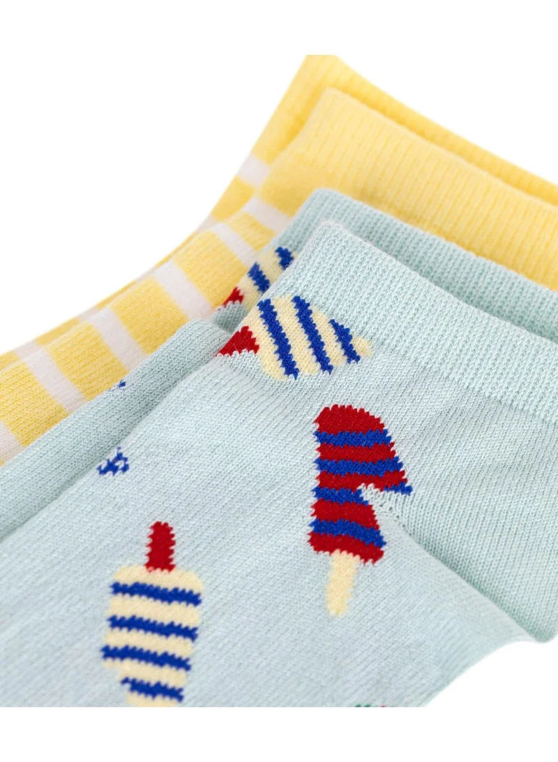 بيتي باتو Children's ice-cream print cotton socks - 2-pack